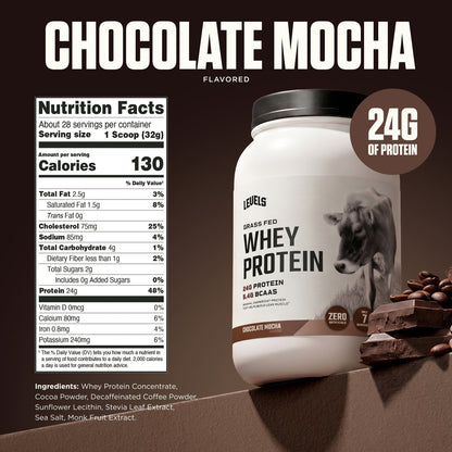 Levels Grass Fed Whey Protein Powder 2LB